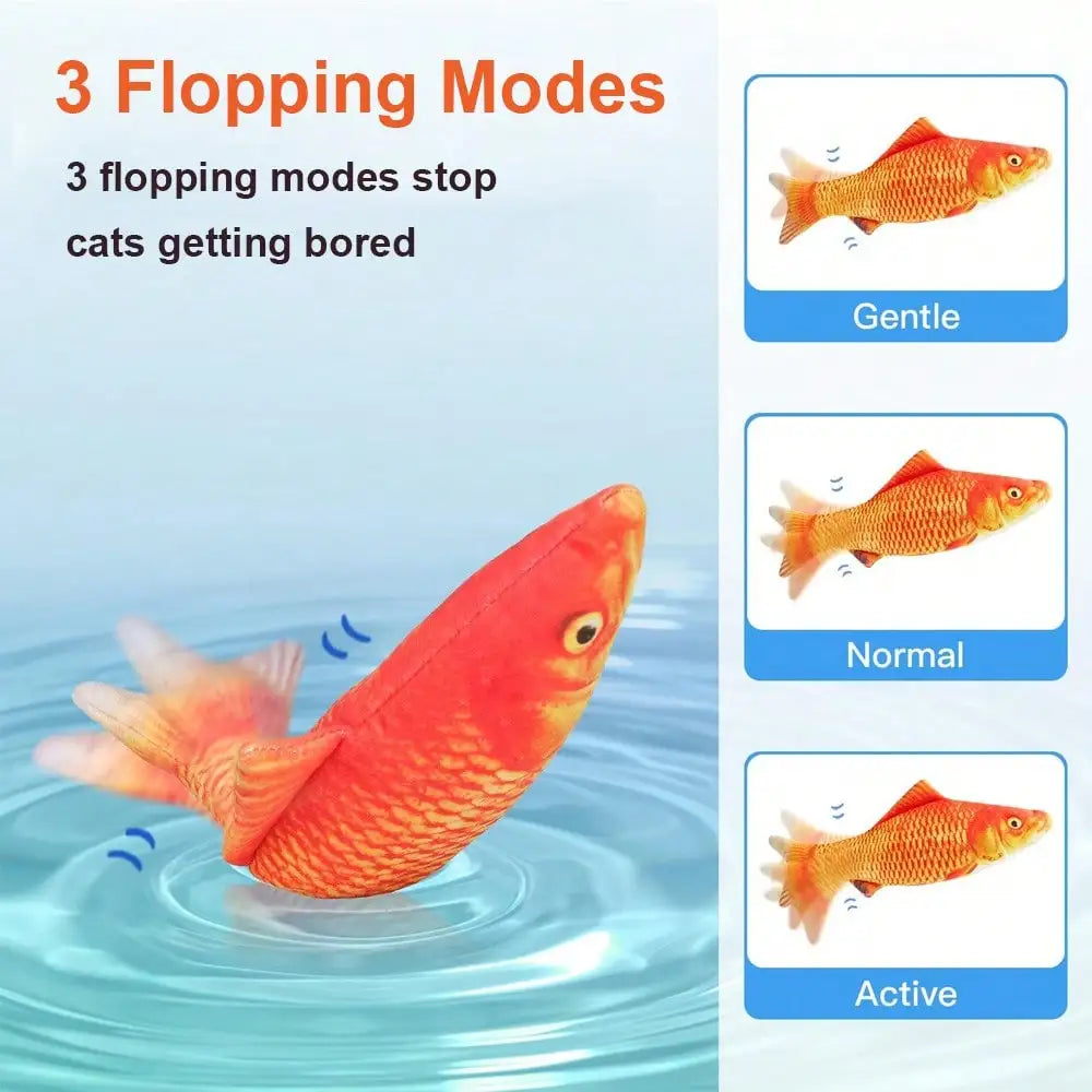 Floppy Fish Cat Toy With Silver Vine Catnip And Moving