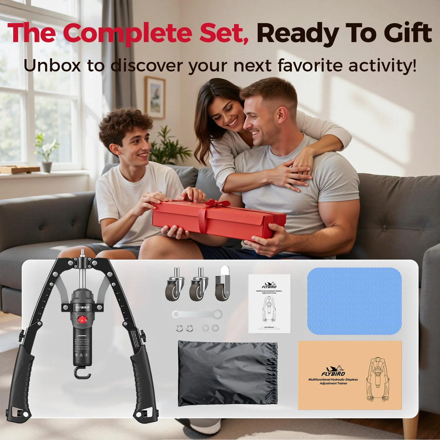 FED Fitness 3 In 1 Twister Arm Trainer With Ab Wheel And Hydraulic Power
