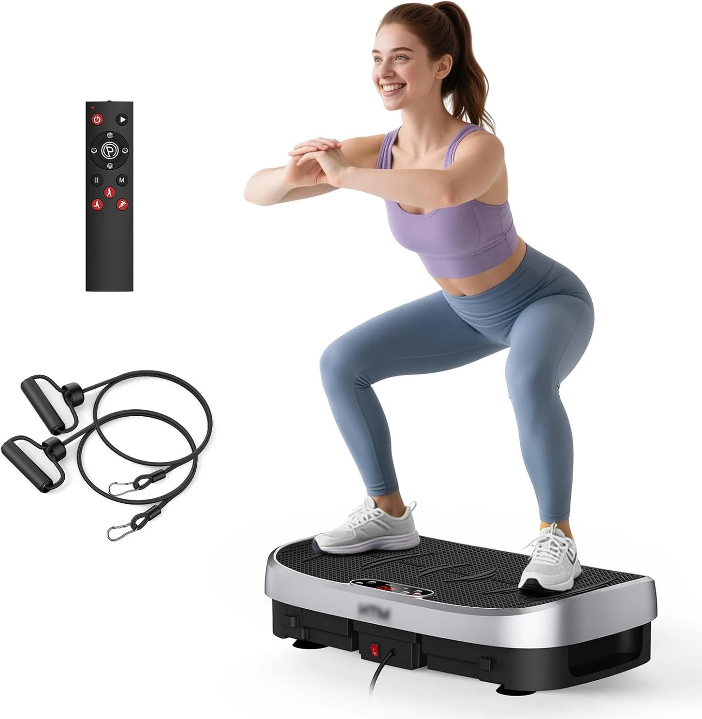 Magnetic Vibration Plate Exercise Machine Fat Burning 120 Levels 330lbs Portable Quiet Home Fitness  APP Control Workout Platform for Home Gym Body Shaping Gift for Women Men
