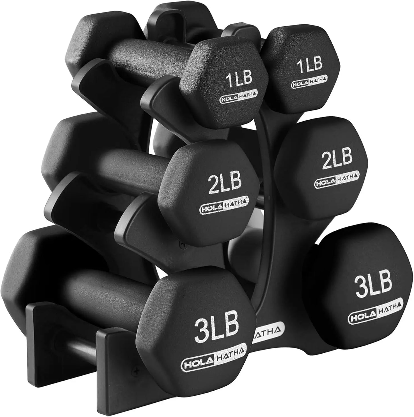 Neoprene Dumbbell Set With Rack For Home Gym Essentials
