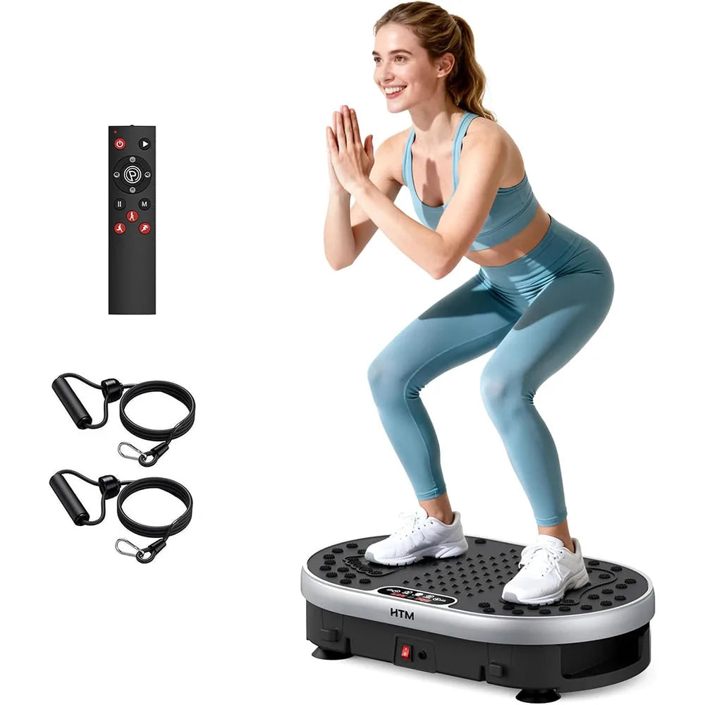 HTM Vibration Plate Exercise Machine With 120 Speeds 9 Programs