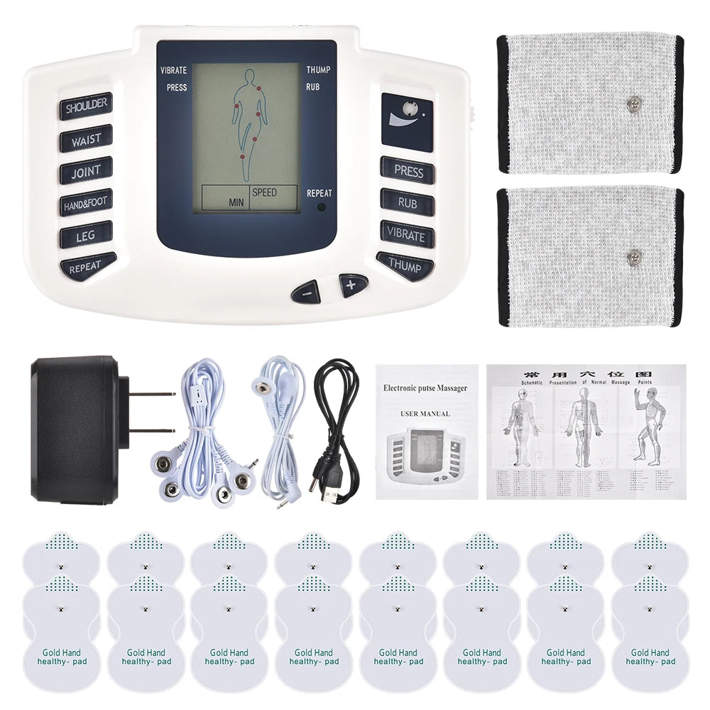 Professional EMS Tens Muscle Stimulator Portable Electric Body Massager Microcurrents Low Frequency Relaxing Physiotherapy